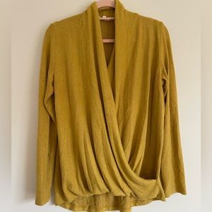 Anthropologie Mustard Yellow Sweater Size M